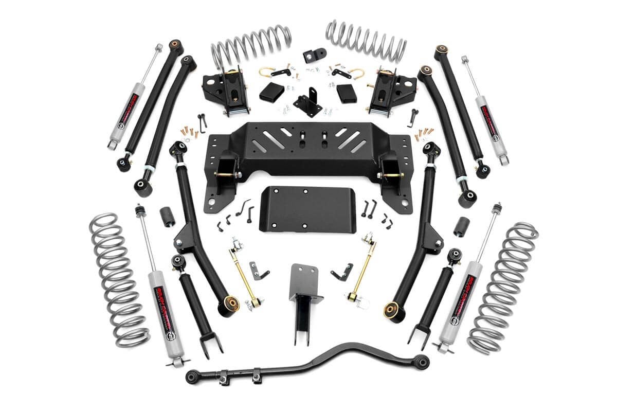 Jeep Grand Cherokee Suspension Lift Kit - Rough Country - 4 Inch, Long Arm - '93-'98